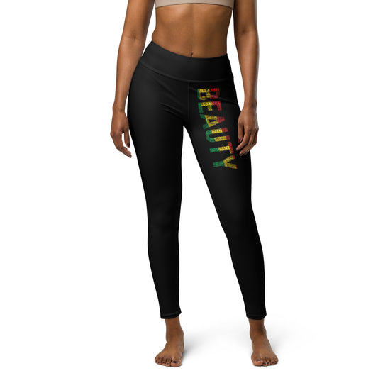 BEAUTY Word Cluster Yoga Leggings