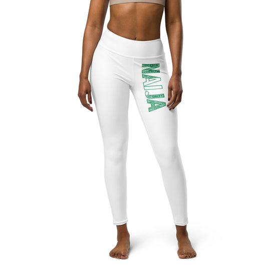 Nigeria NAIJA Word Cluster Yoga Leggings