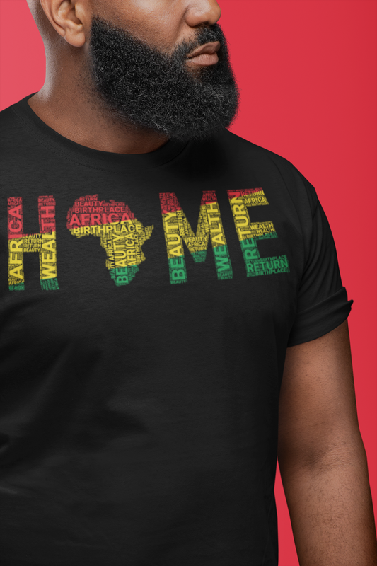 HOME Africa Silhouette Word Cluster Short-Sleeve Unisex T-Shirt