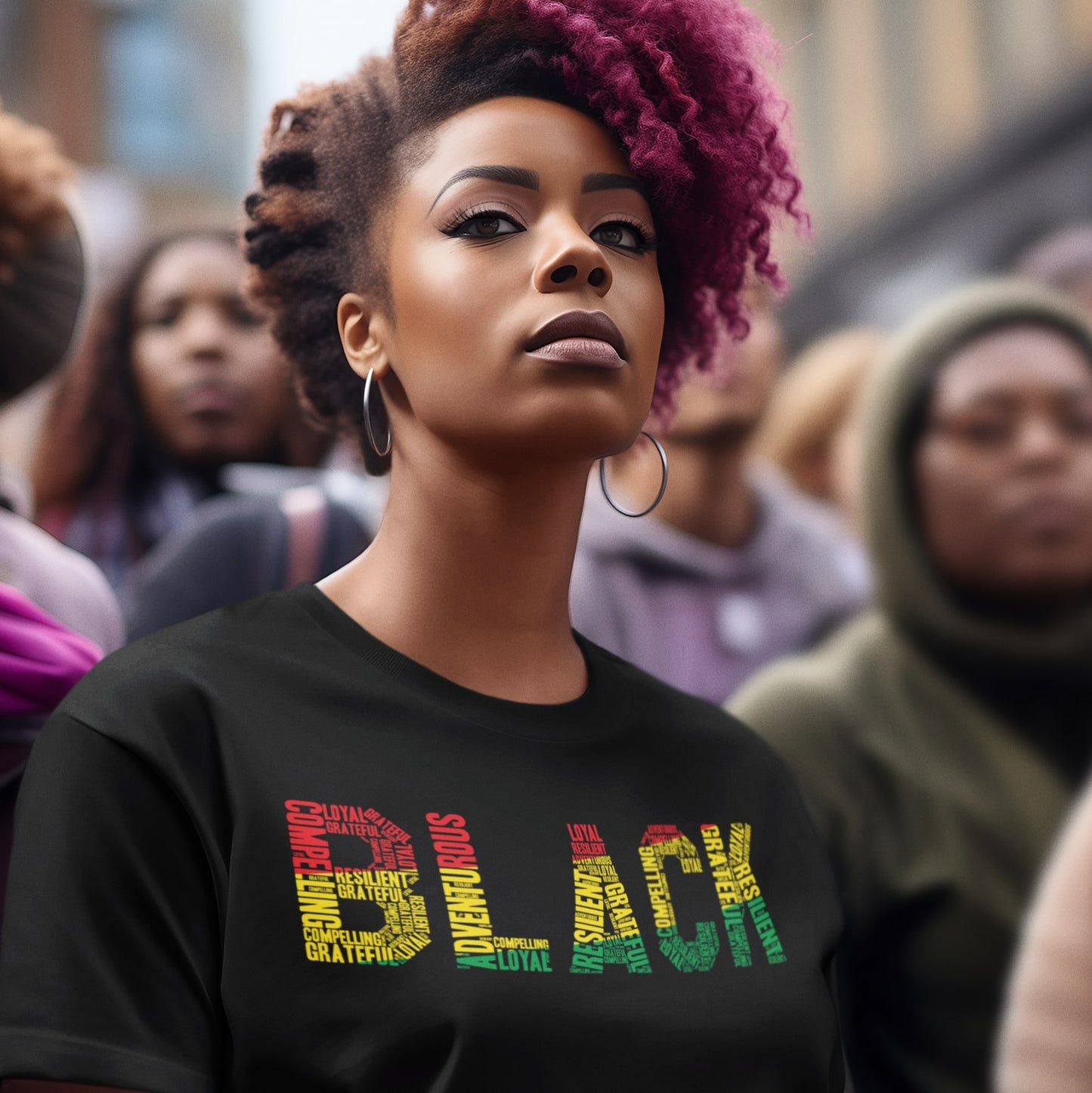BLACK Pan African Word Cluster Women's short sleeve t-shirt