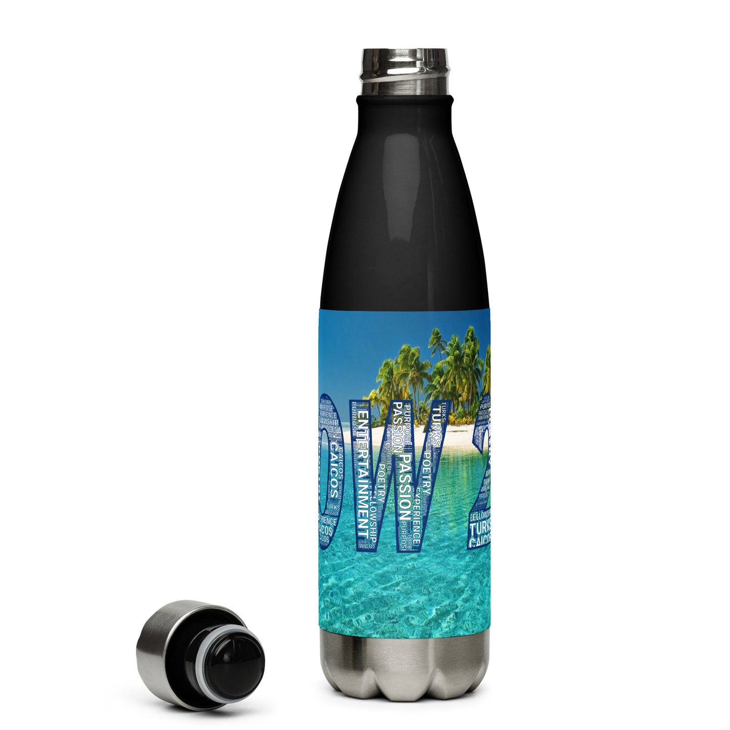 TURKS AND CAICOS FLOW INTERNATIONAL Stainless steel water bottle
