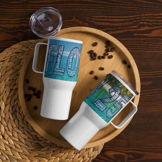TURKS AND CAICOS FLOW INTERNATIONAL Travel mug with a handle