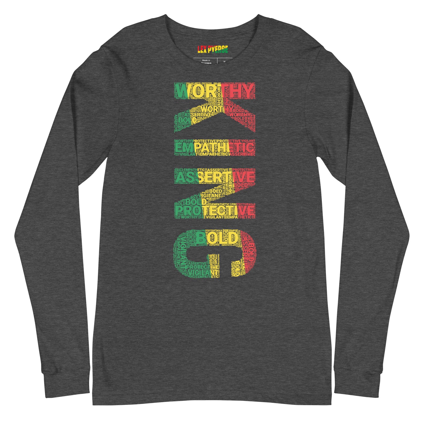 KING (VERTICAL) Pan African Inspired Unisex Long Sleeve T-Shirt