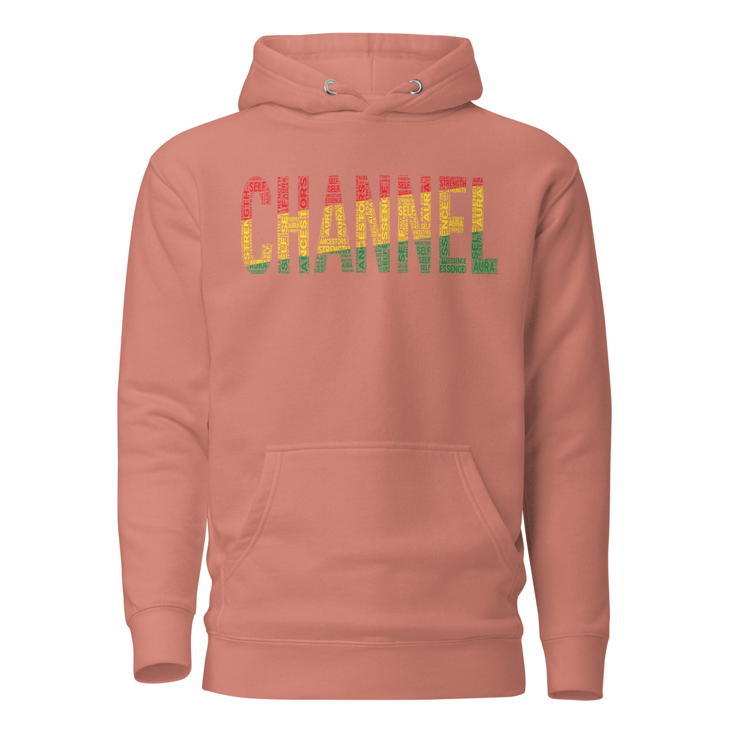 "CHANNEL" Pan-African Colored Word Cluster Unisex Hoodie