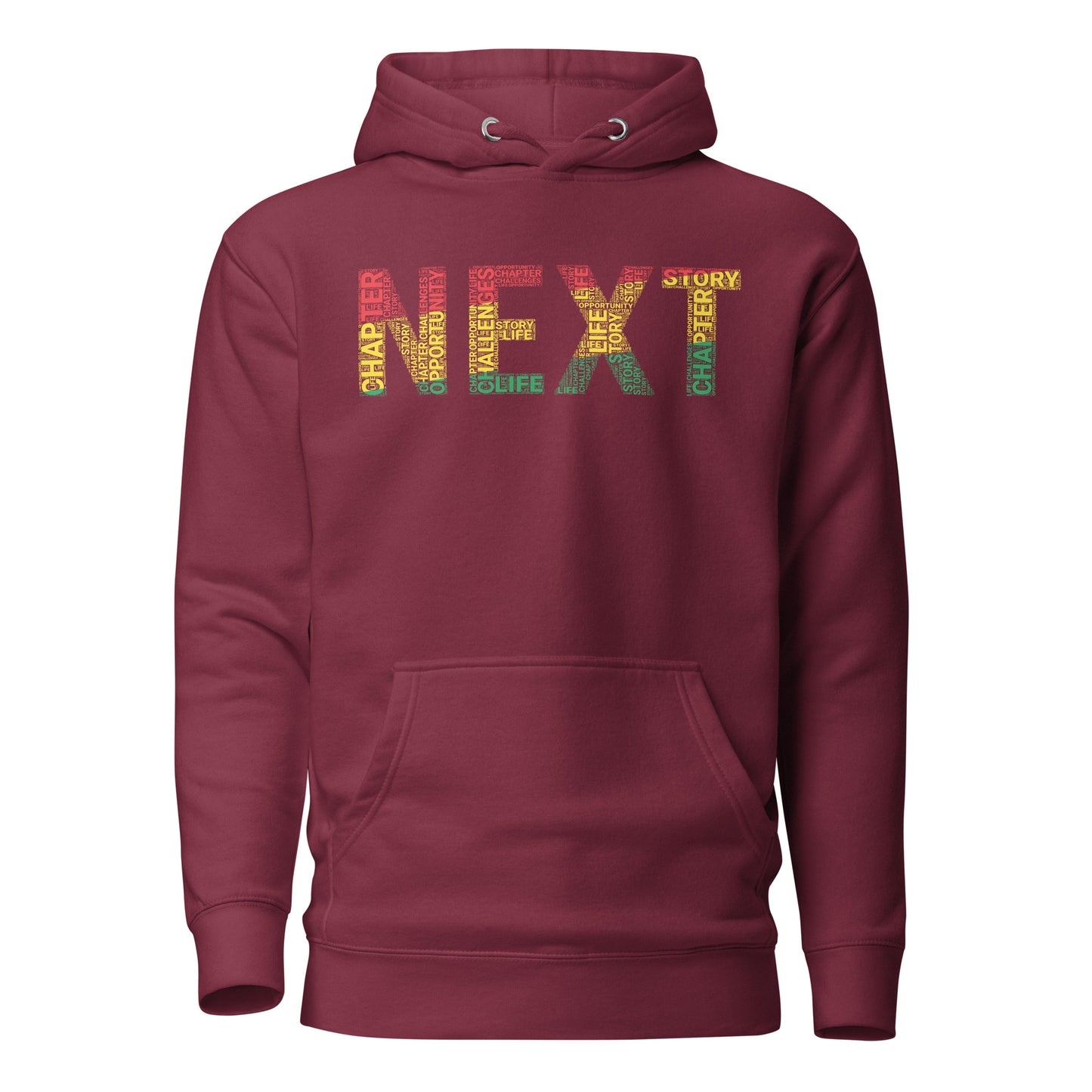 "NEXT" Pan-African Colored Word Cluster Unisex Hoodie