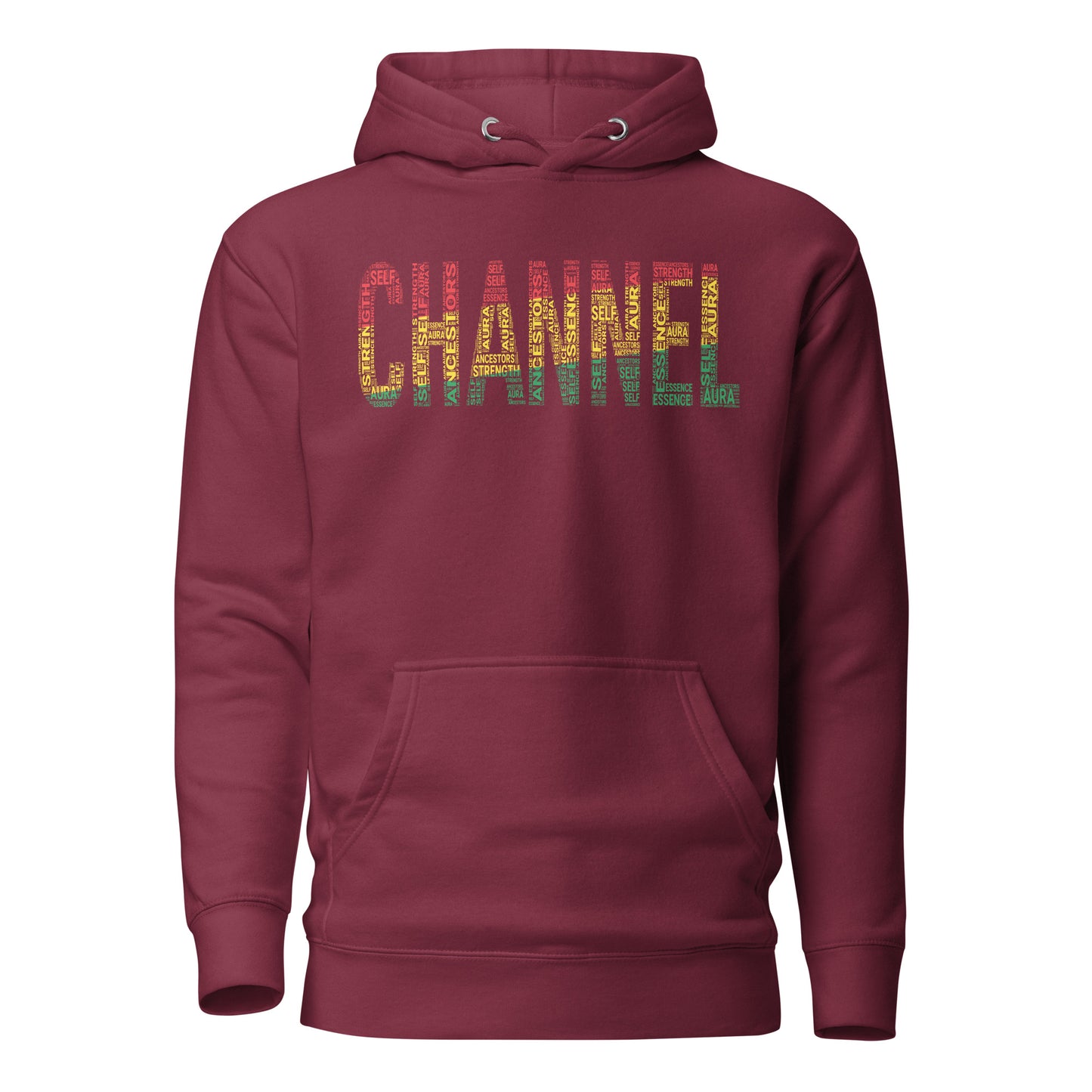 "CHANNEL" Pan-African Colored Word Cluster Unisex Hoodie