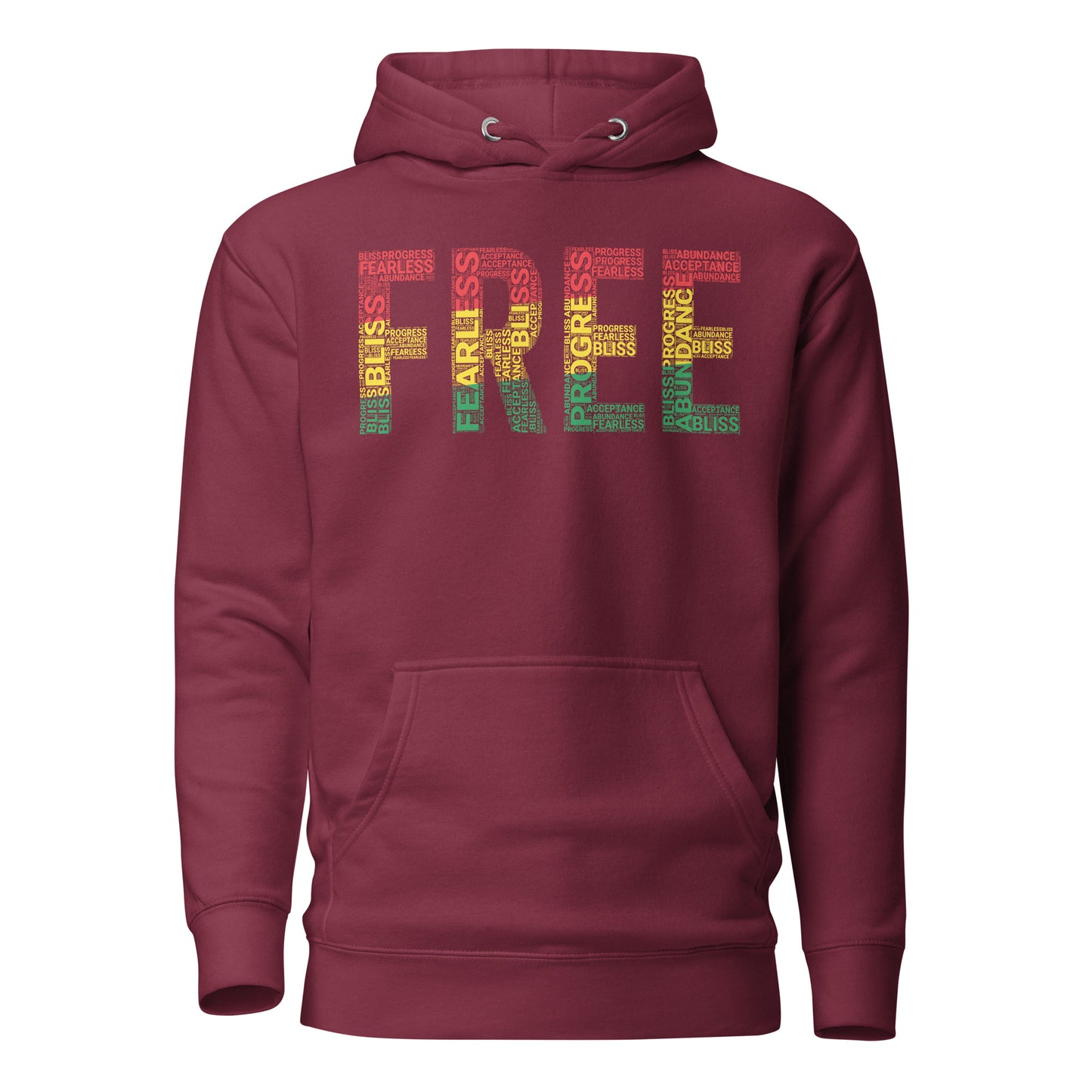 "FREE" Pan-African Colored Word Cluster Unisex Hoodie