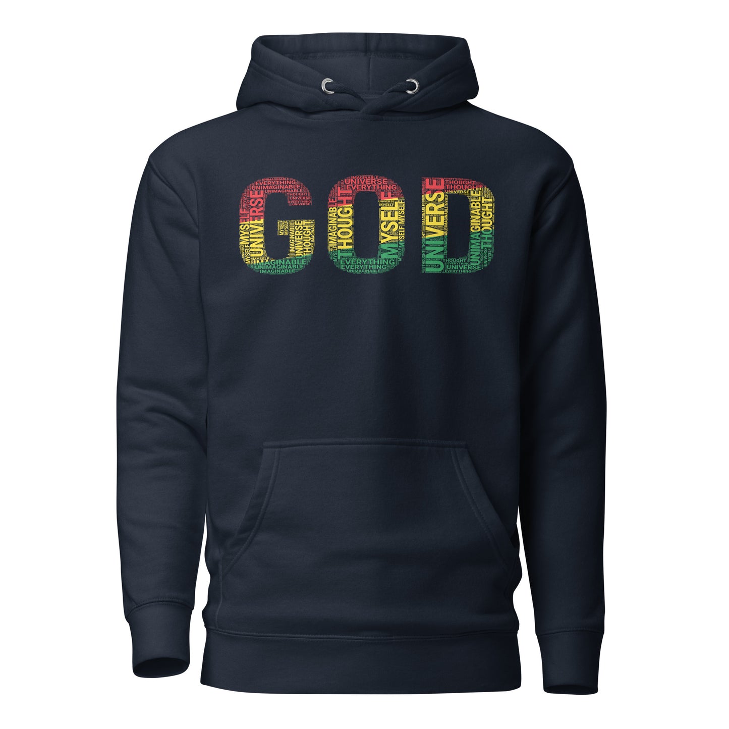 "GOD" Pan-African Colored Word Cluster Unisex Hoodie
