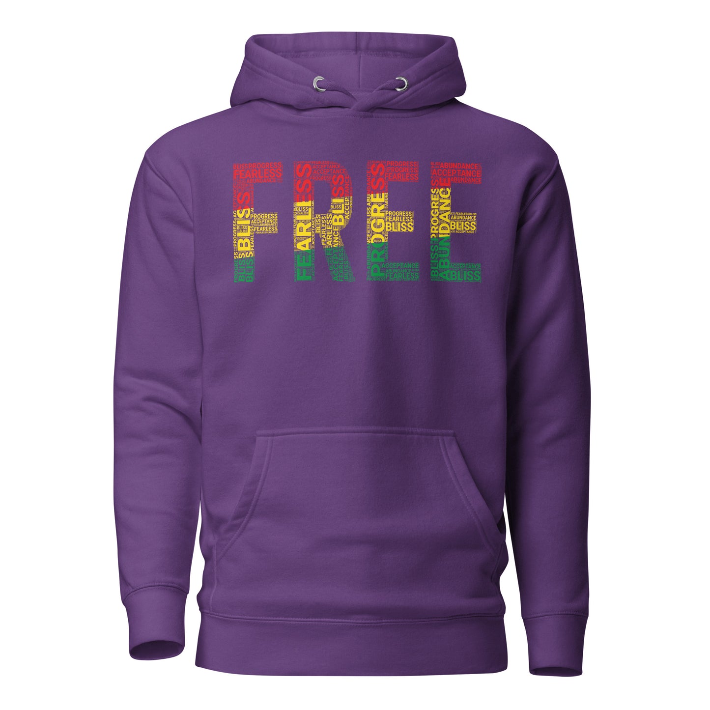 "FREE" Pan-African Colored Word Cluster Unisex Hoodie