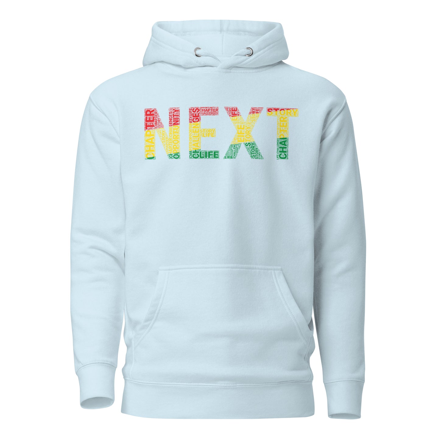 "NEXT" Pan-African Colored Word Cluster Unisex Hoodie