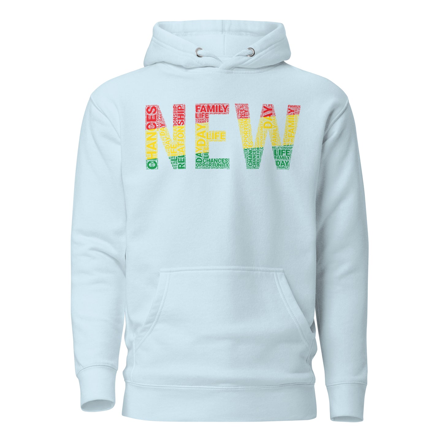"NEW" Pan-African Colored Word Cluster Unisex Hoodie