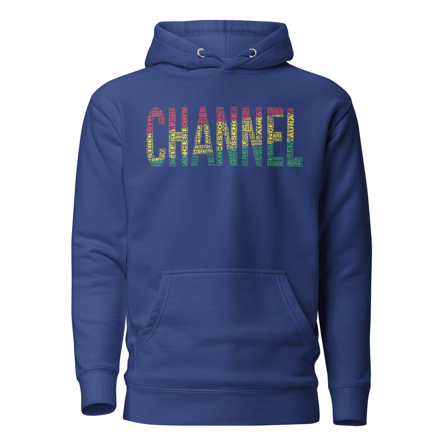 "CHANNEL" Pan-African Colored Word Cluster Unisex Hoodie