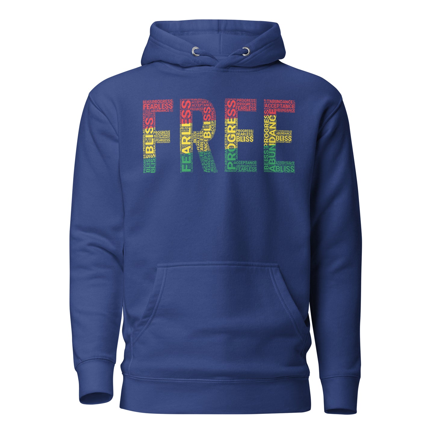 "FREE" Pan-African Colored Word Cluster Unisex Hoodie