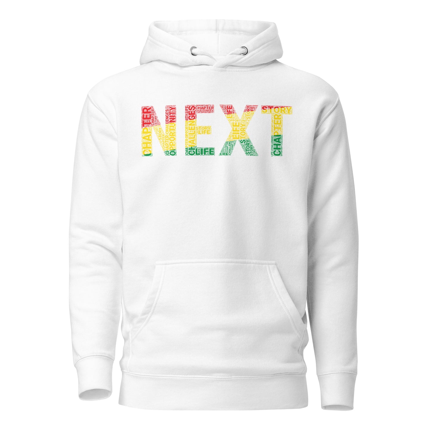 "NEXT" Pan-African Colored Word Cluster Unisex Hoodie