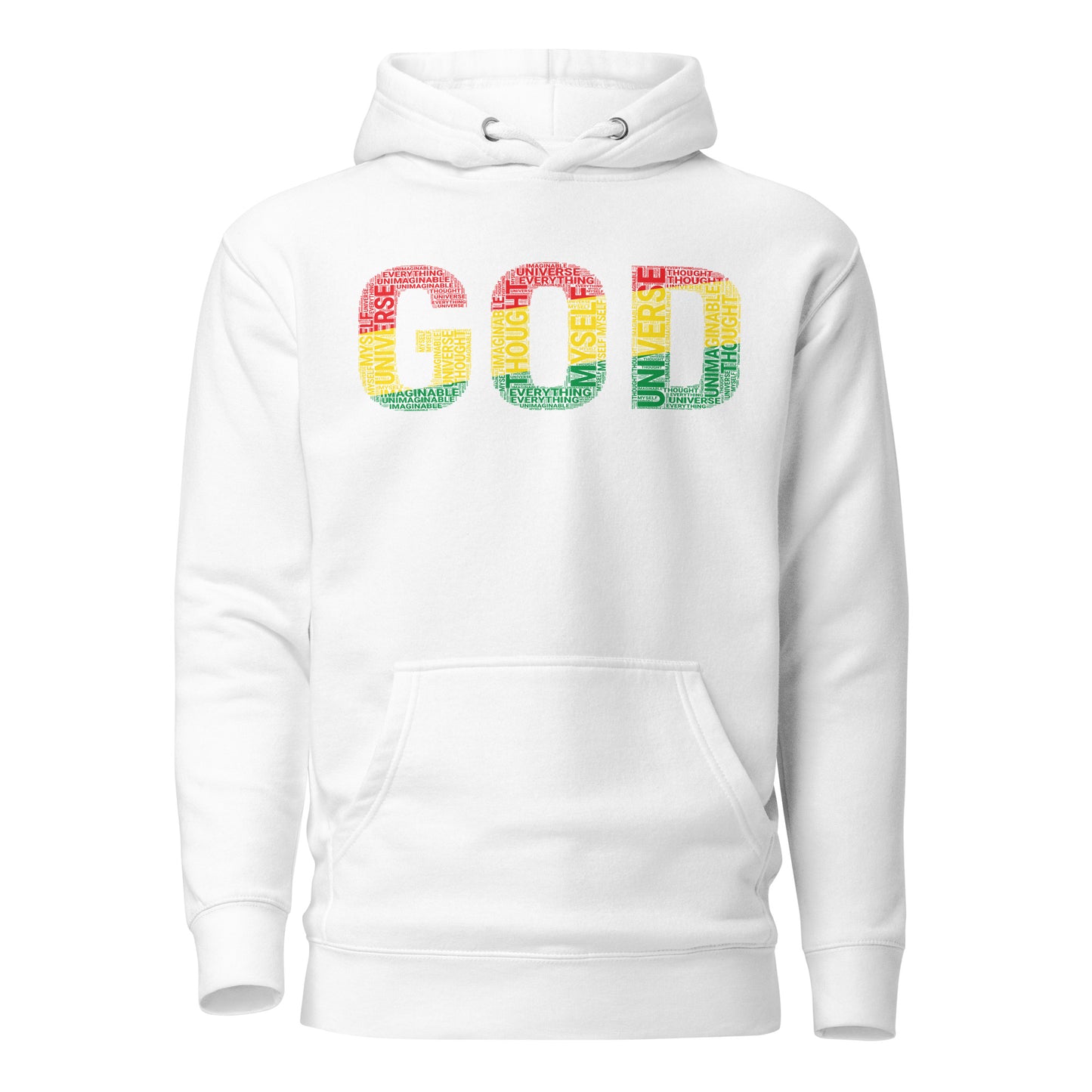 "GOD" Pan-African Colored Word Cluster Unisex Hoodie