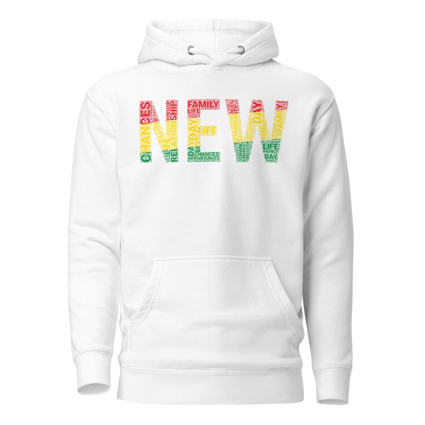 "NEW" Pan-African Colored Word Cluster Unisex Hoodie
