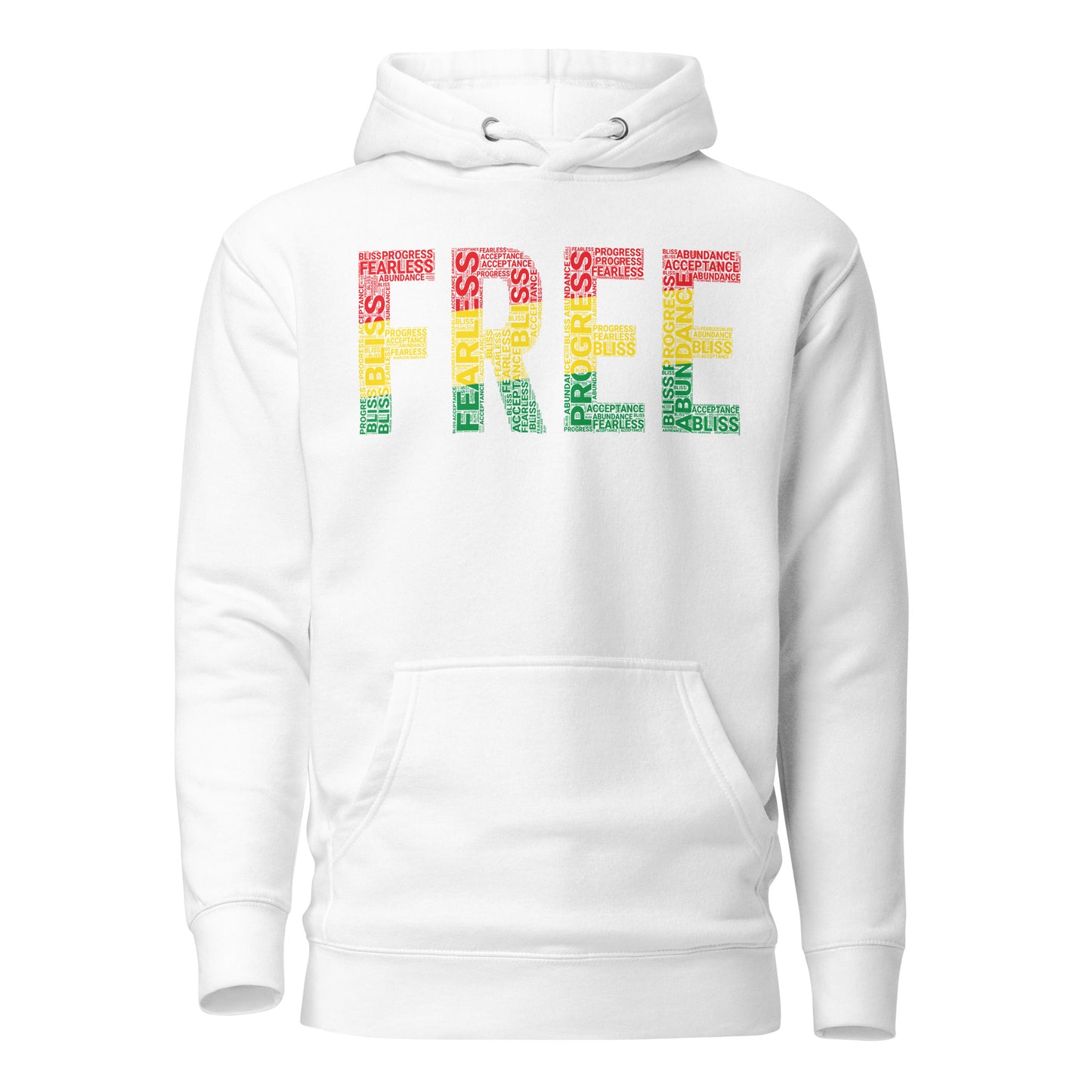 "FREE" Pan-African Colored Word Cluster Unisex Hoodie