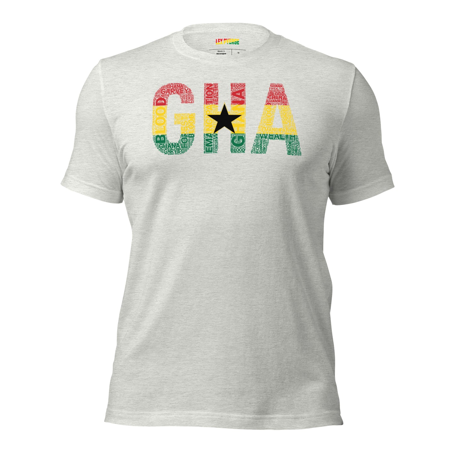 GHANA Abbreviated National Flag Inspired Word Cluster Short-Sleeve Unisex T-Shirt