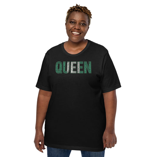 QUEEN Nigerian Inspired Word Cluster Unisex T-Shirt