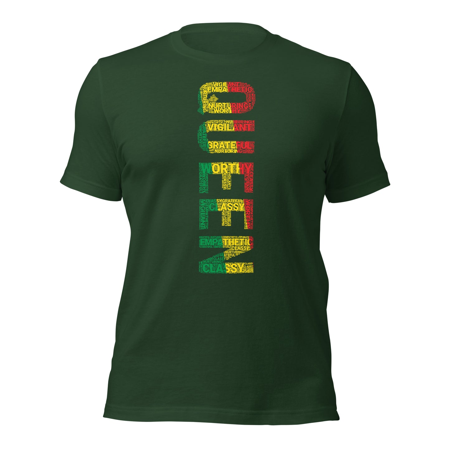 QUEEN (Vertical) Pan African Inspired Short-Sleeve Unisex T-Shirt