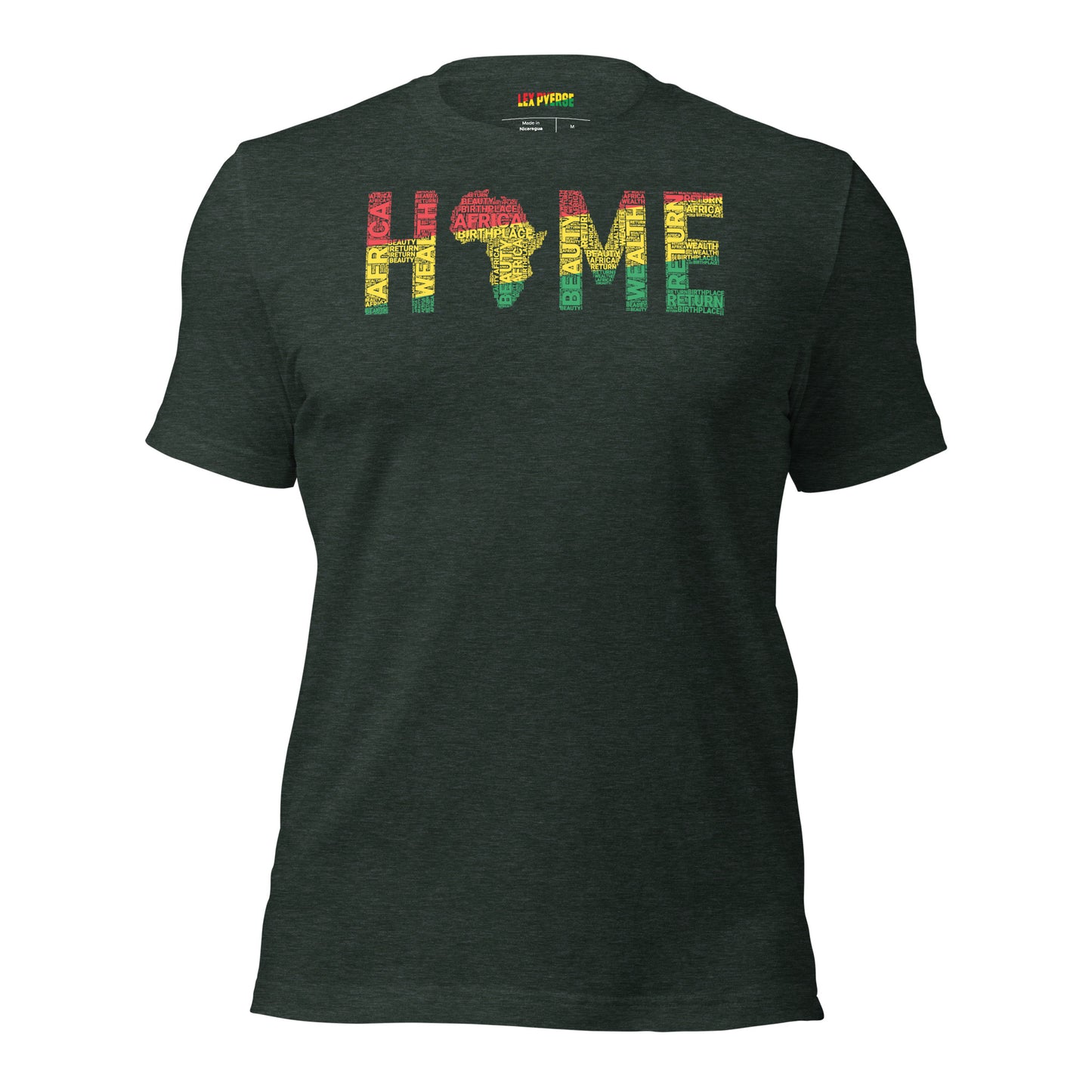 HOME Africa Silhouette Word Cluster Short-Sleeve Unisex T-Shirt
