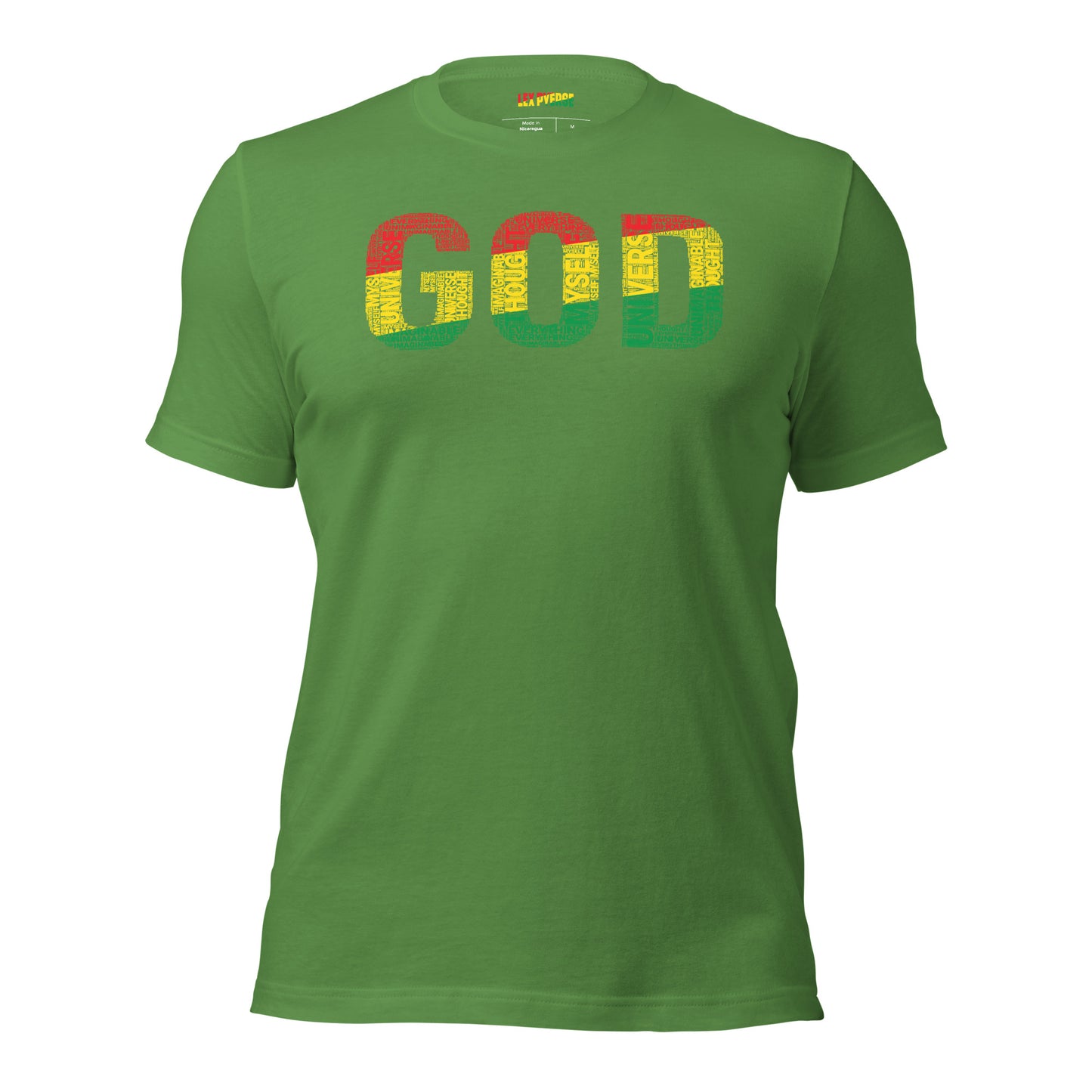 "GOD" Pan-African Colored Word Cluster Short-Sleeve Unisex T-Shirt