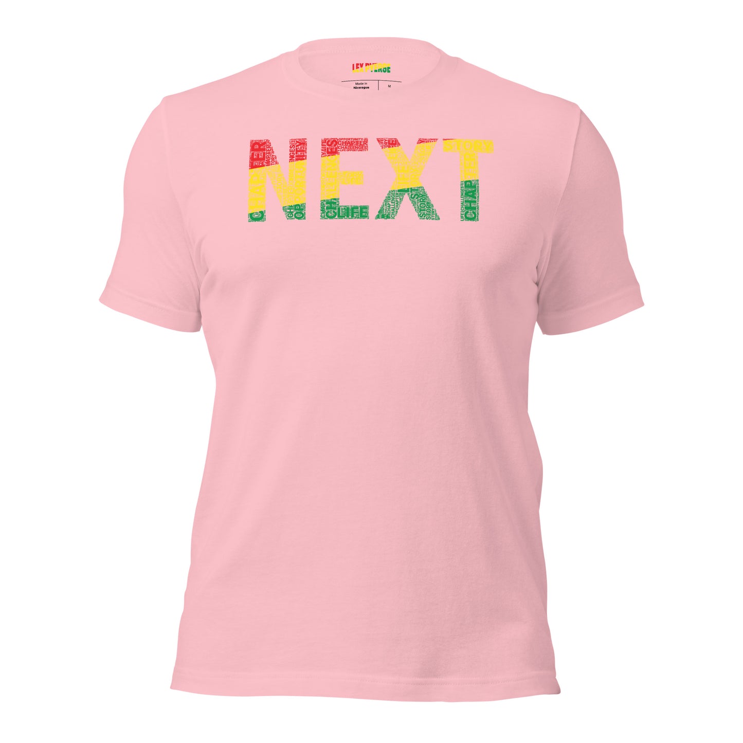 "NEXT" Pan-African Colored Word Cluster Short-Sleeve Unisex T-Shirt