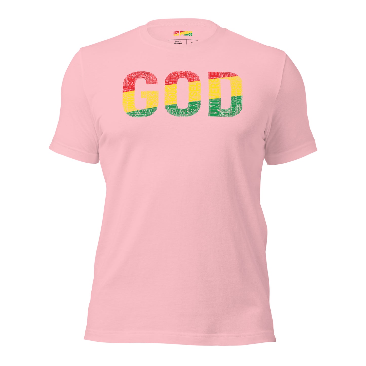"GOD" Pan-African Colored Word Cluster Short-Sleeve Unisex T-Shirt