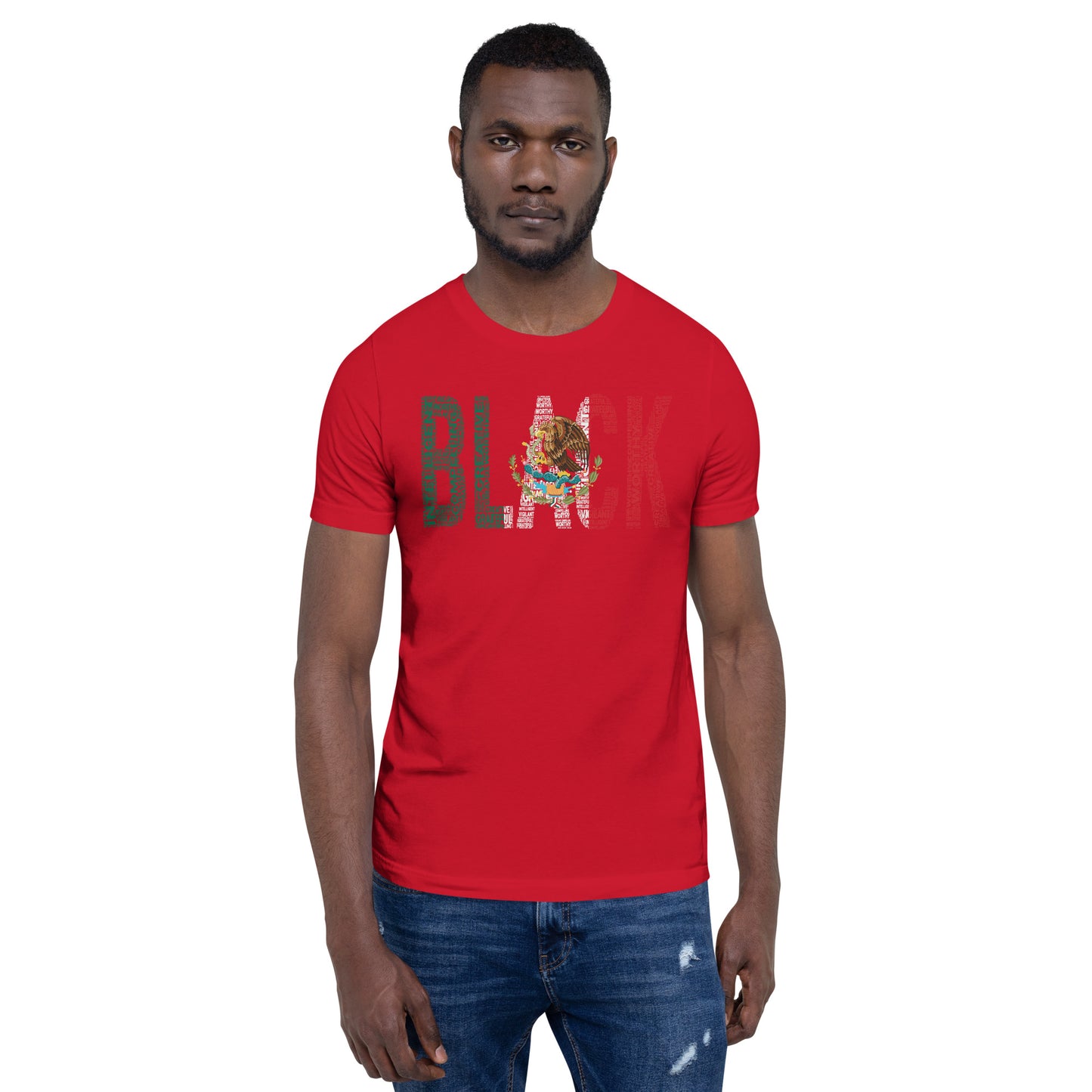BI-RACIAL AFRICAN-AMERICAN/MEXICAN Word Cluster Short-Sleeve Unisex T-Shirt