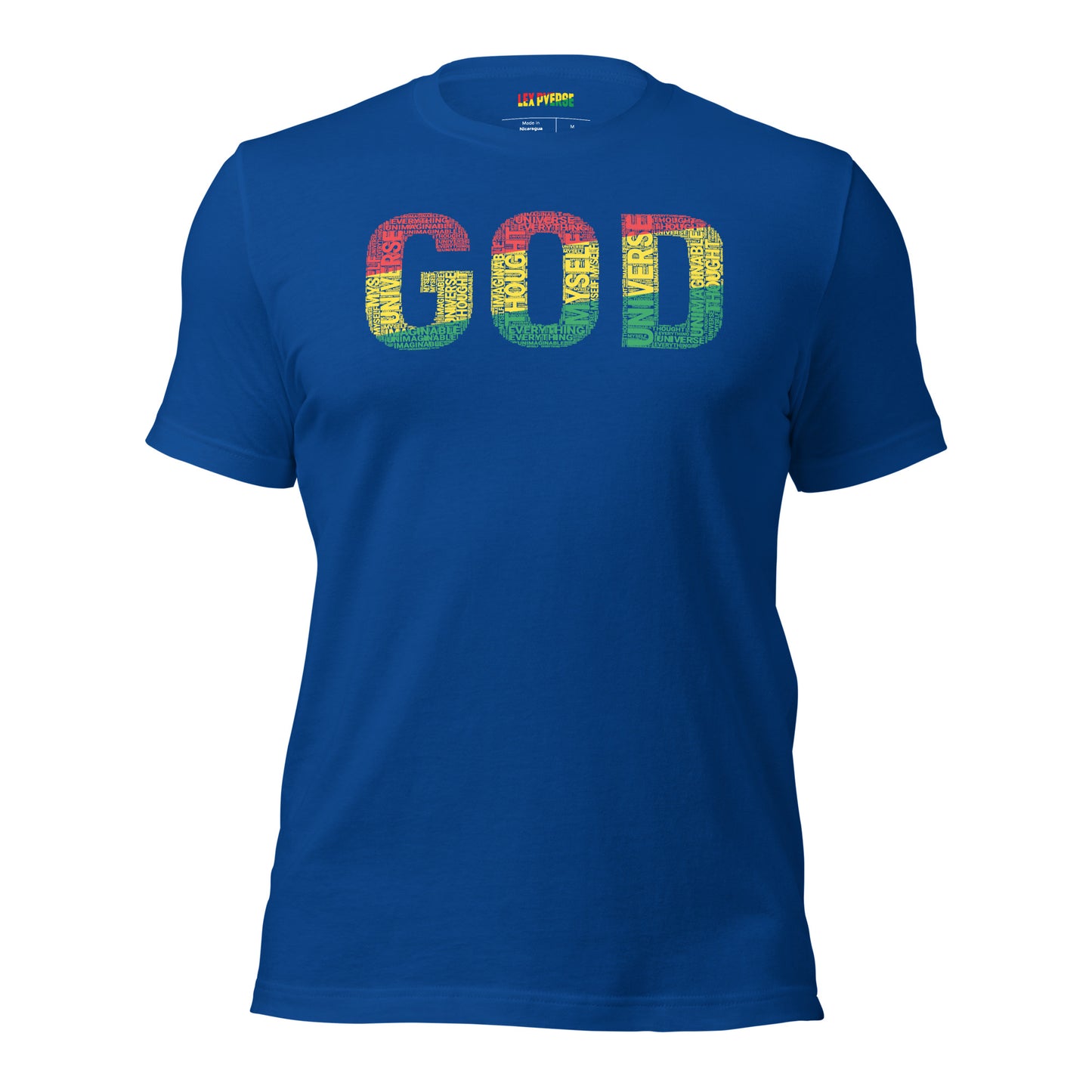 "GOD" Pan-African Colored Word Cluster Short-Sleeve Unisex T-Shirt