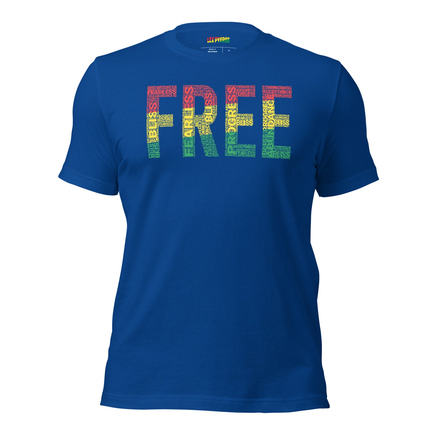 "FREE" Pan-African Colored Word Cluster Short-Sleeve Unisex T-Shirt