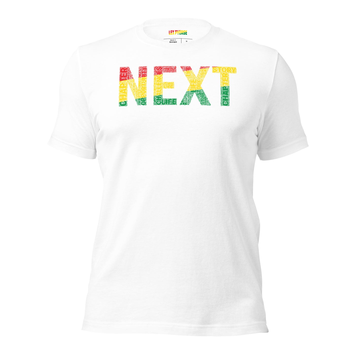 "NEXT" Pan-African Colored Word Cluster Short-Sleeve Unisex T-Shirt