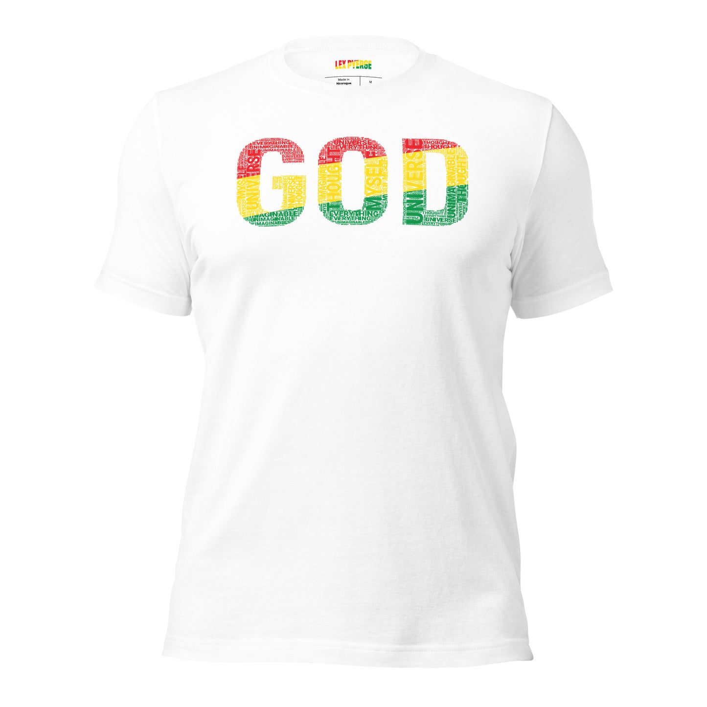 "GOD" Pan-African Colored Word Cluster Short-Sleeve Unisex T-Shirt