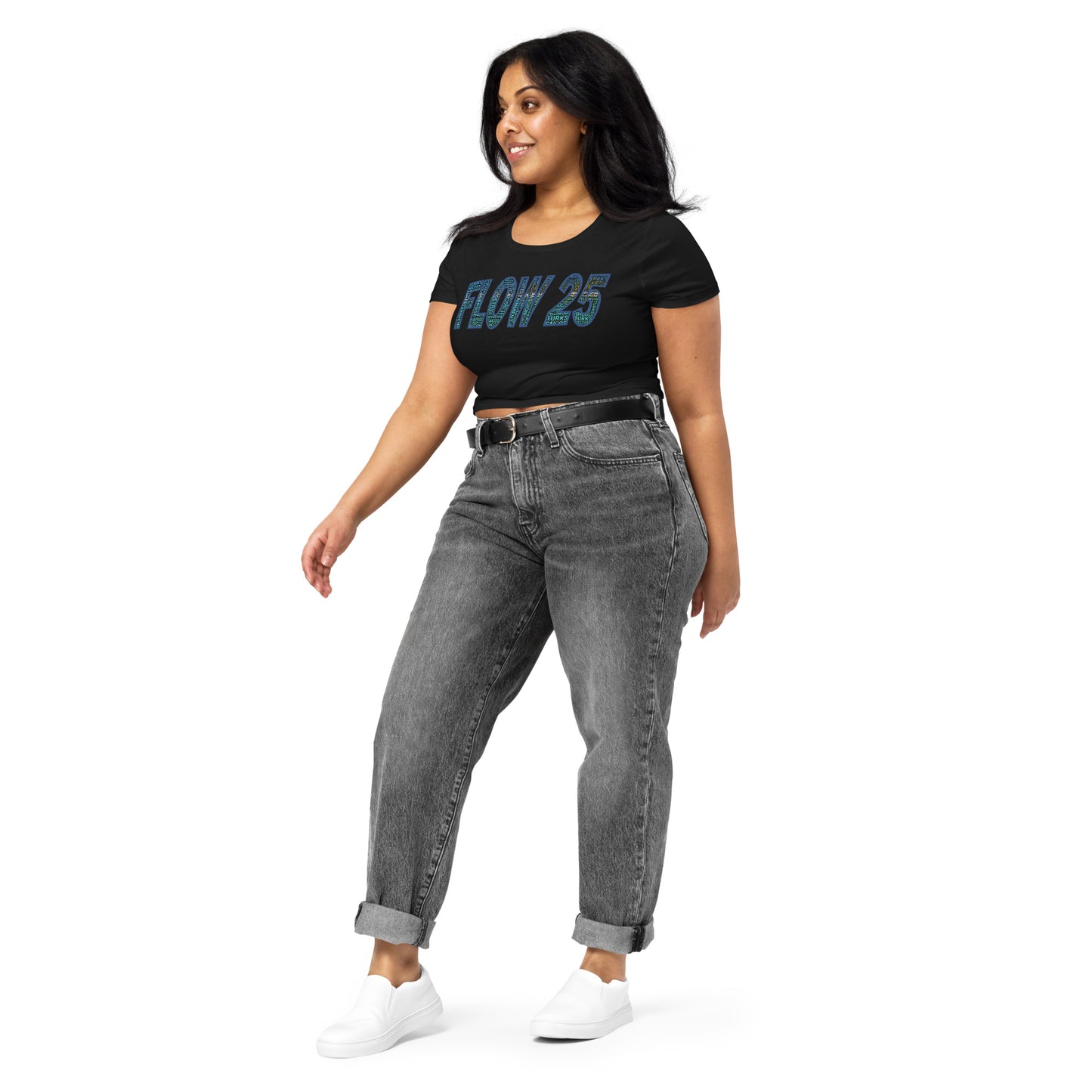 TURKS AND CAICOS FLOW INTERNATIONAL Women’s Crop T-Shirt