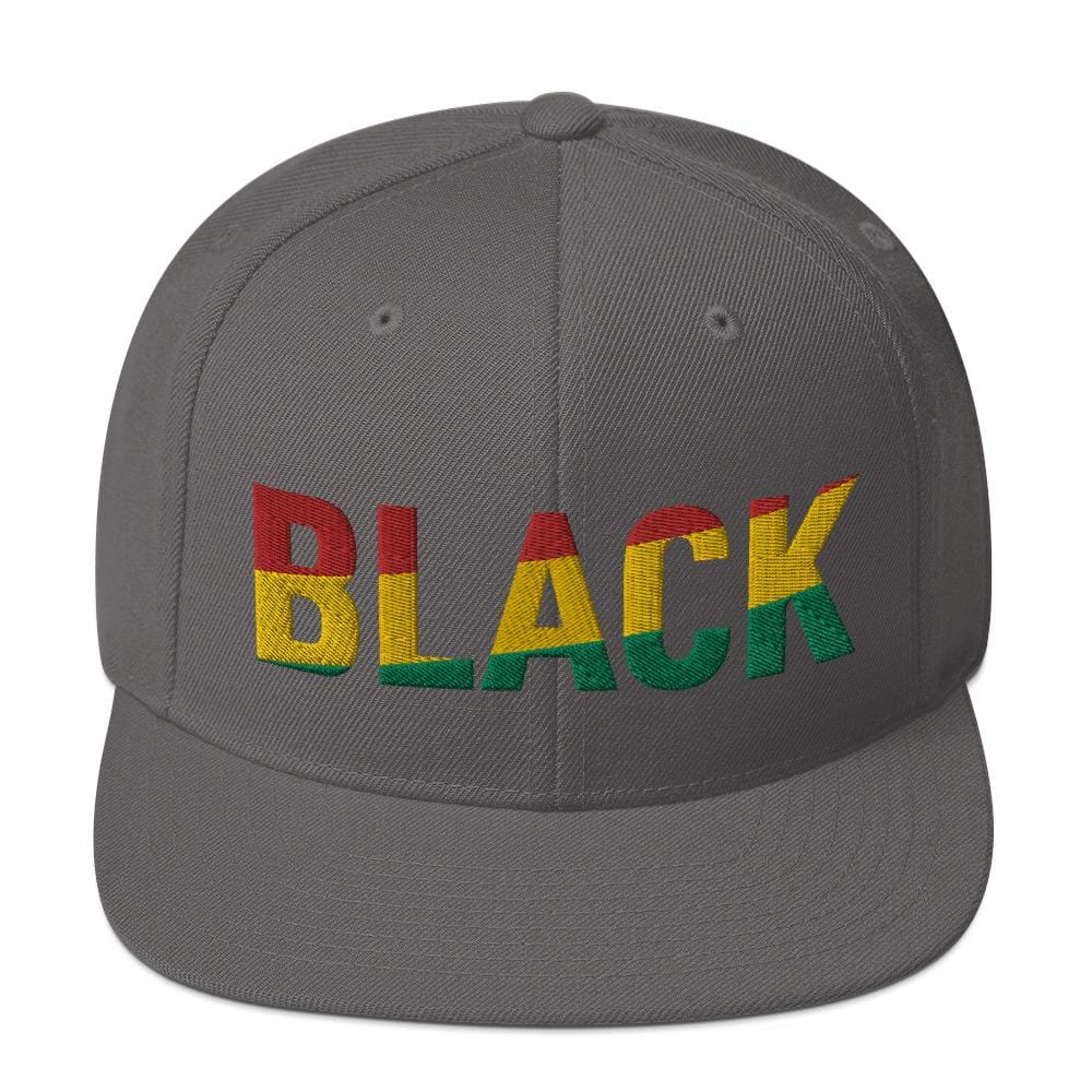 BLACK Snapback Hat with Pan-African Colors - pyerses-bookstore-and-clothing.myshopify.com