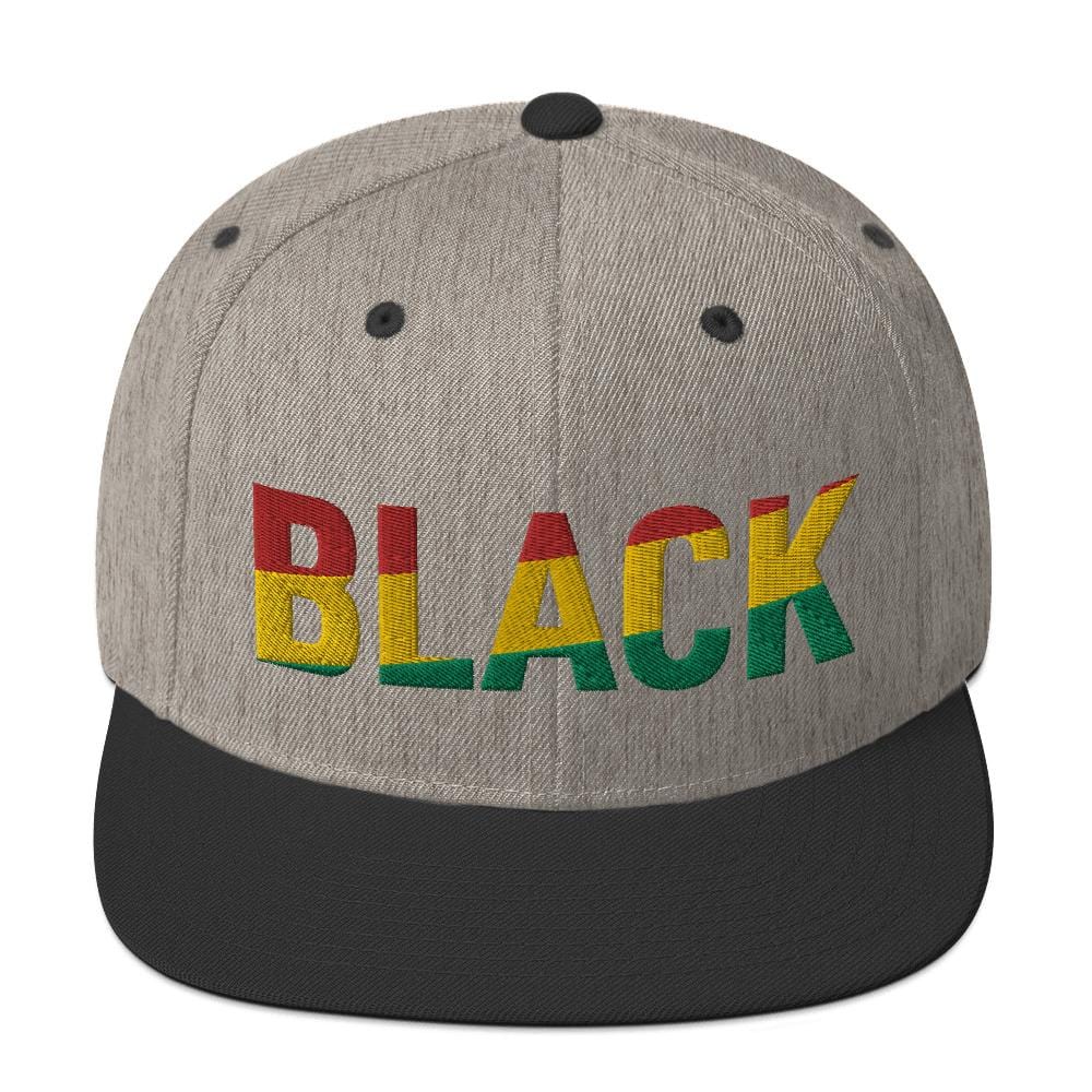 BLACK Snapback Hat with Pan-African Colors - pyerses-bookstore-and-clothing.myshopify.com