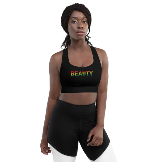 BEAUTY WORD CLUSTER Longline sports bra