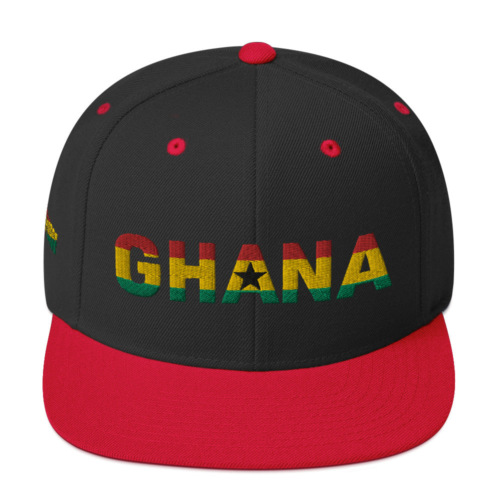 GHANA National Flag Inspired Snapback Hat