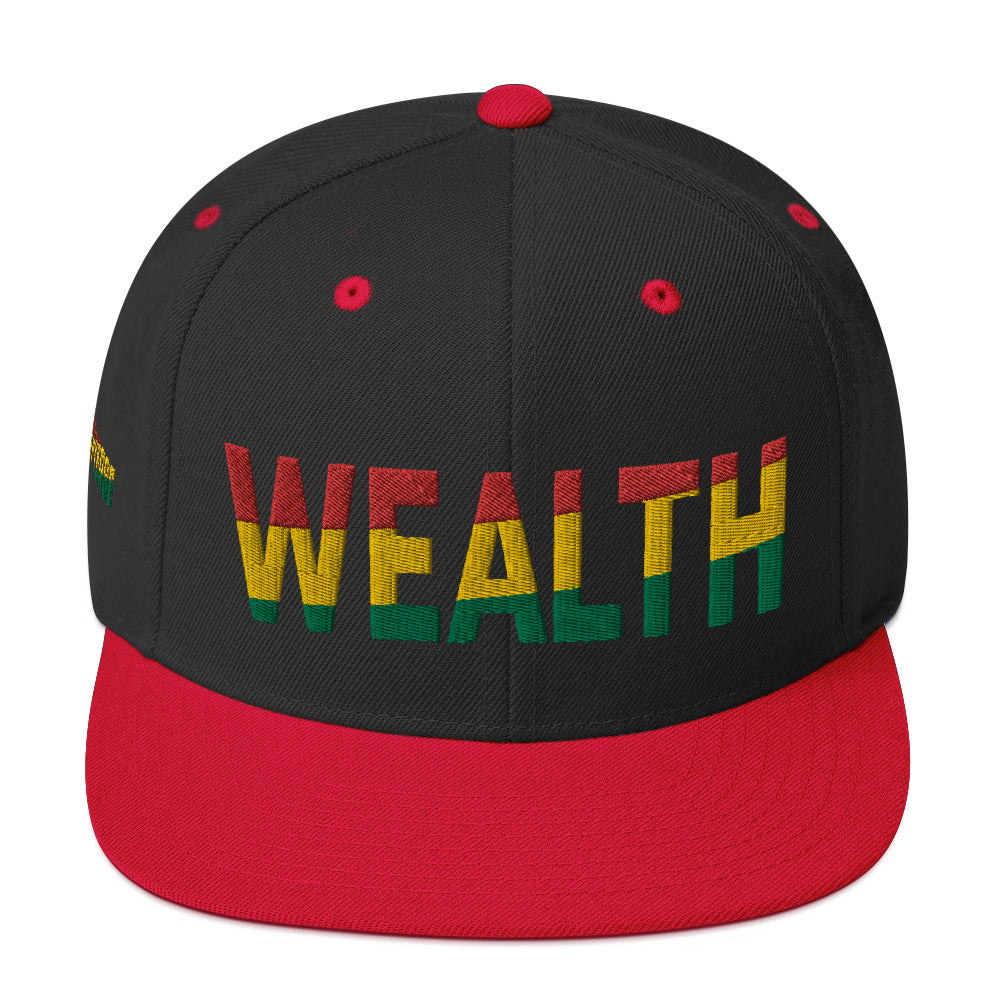 WEALTH Pan African Color Snapback Hat