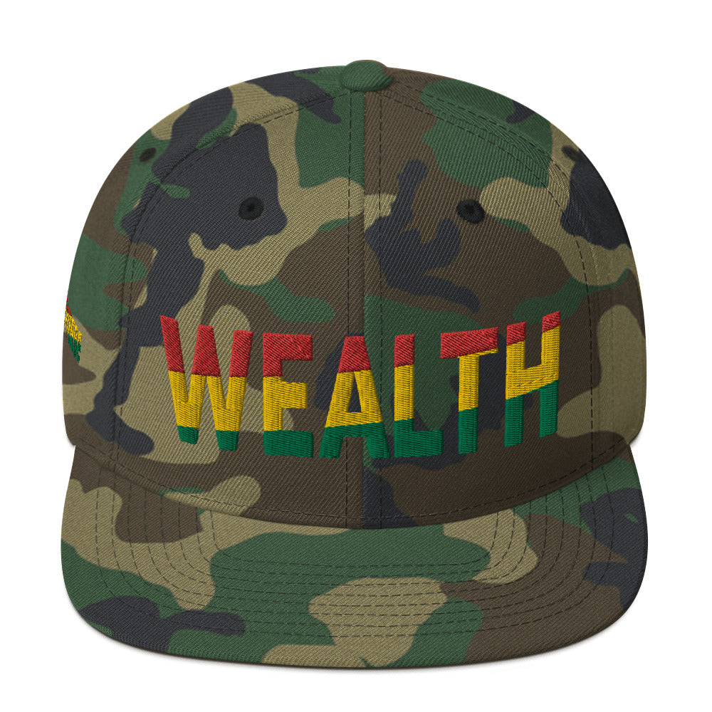WEALTH Pan African Color Snapback Hat