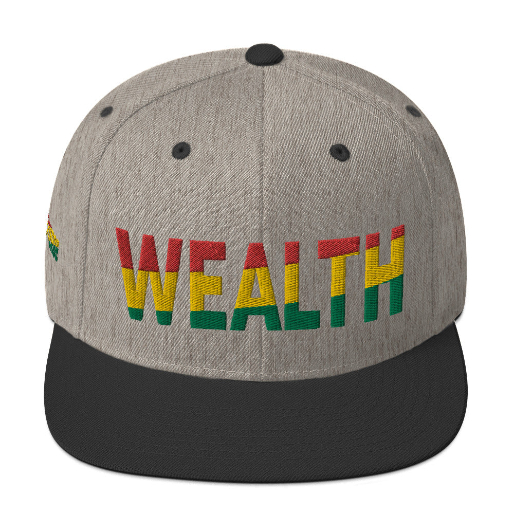WEALTH Pan African Color Snapback Hat