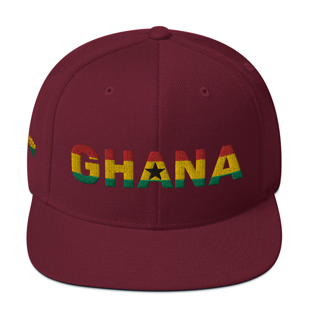 GHANA National Flag Inspired Snapback Hat