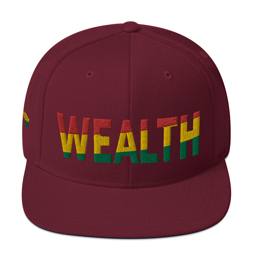 WEALTH Pan African Color Snapback Hat