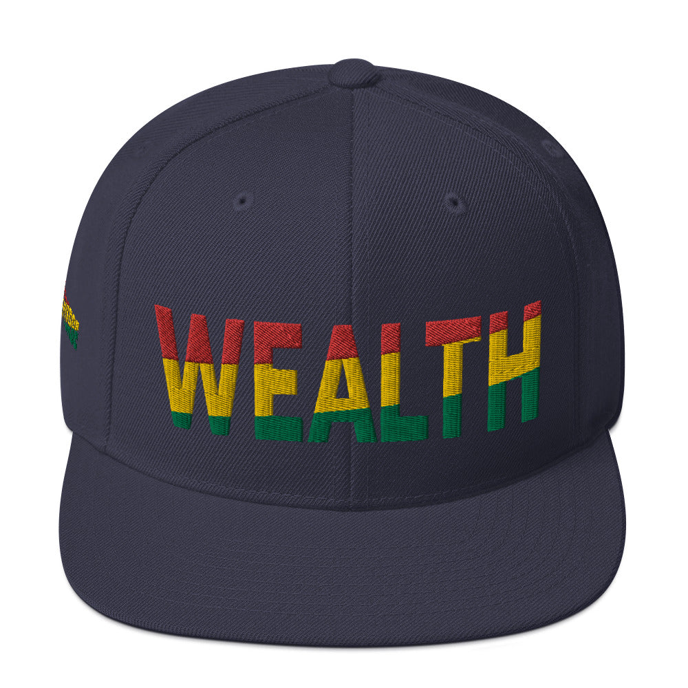 WEALTH Pan African Color Snapback Hat