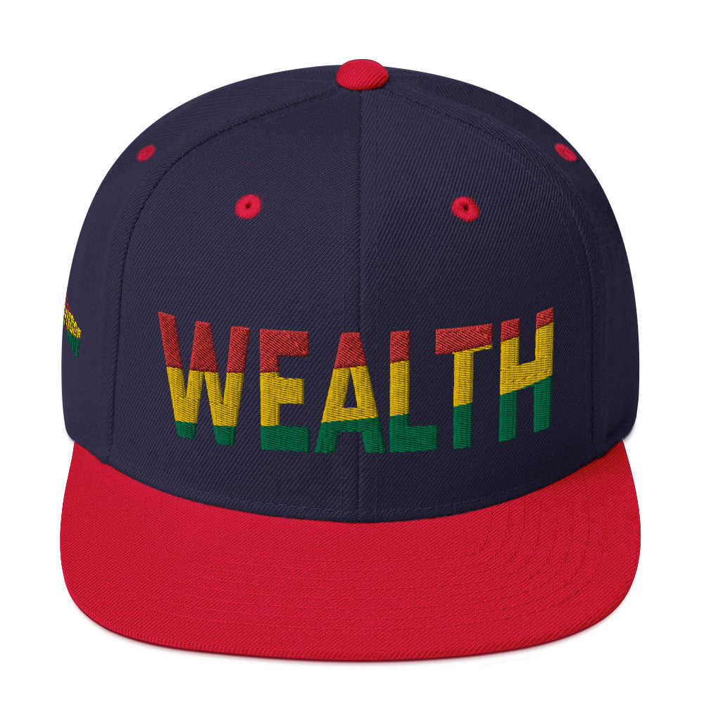 WEALTH Pan African Color Snapback Hat