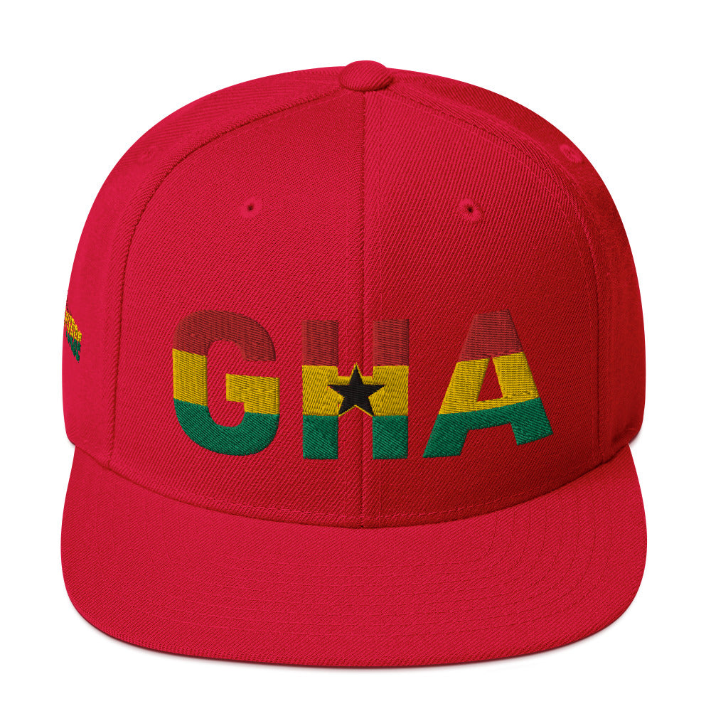 GHANA National Flag Inspired Snapback Hat