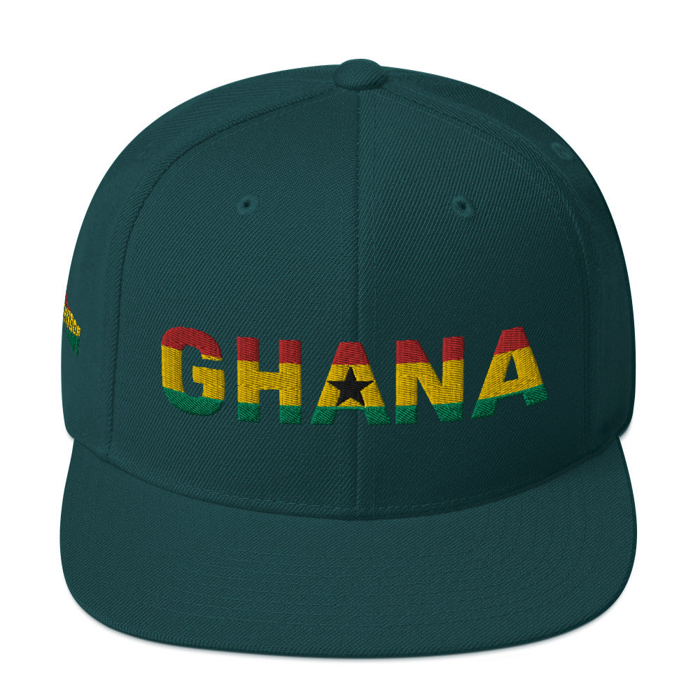 GHANA National Flag Inspired Snapback Hat