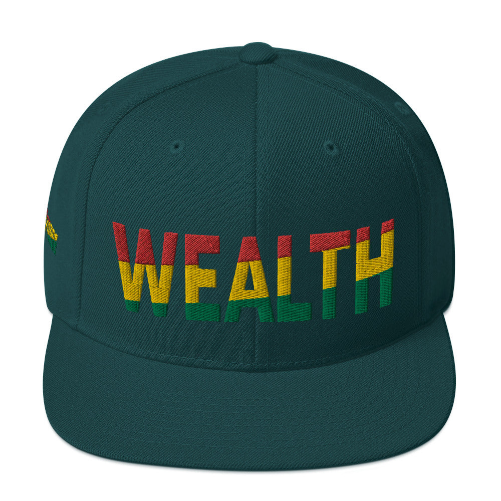 WEALTH Pan African Color Snapback Hat