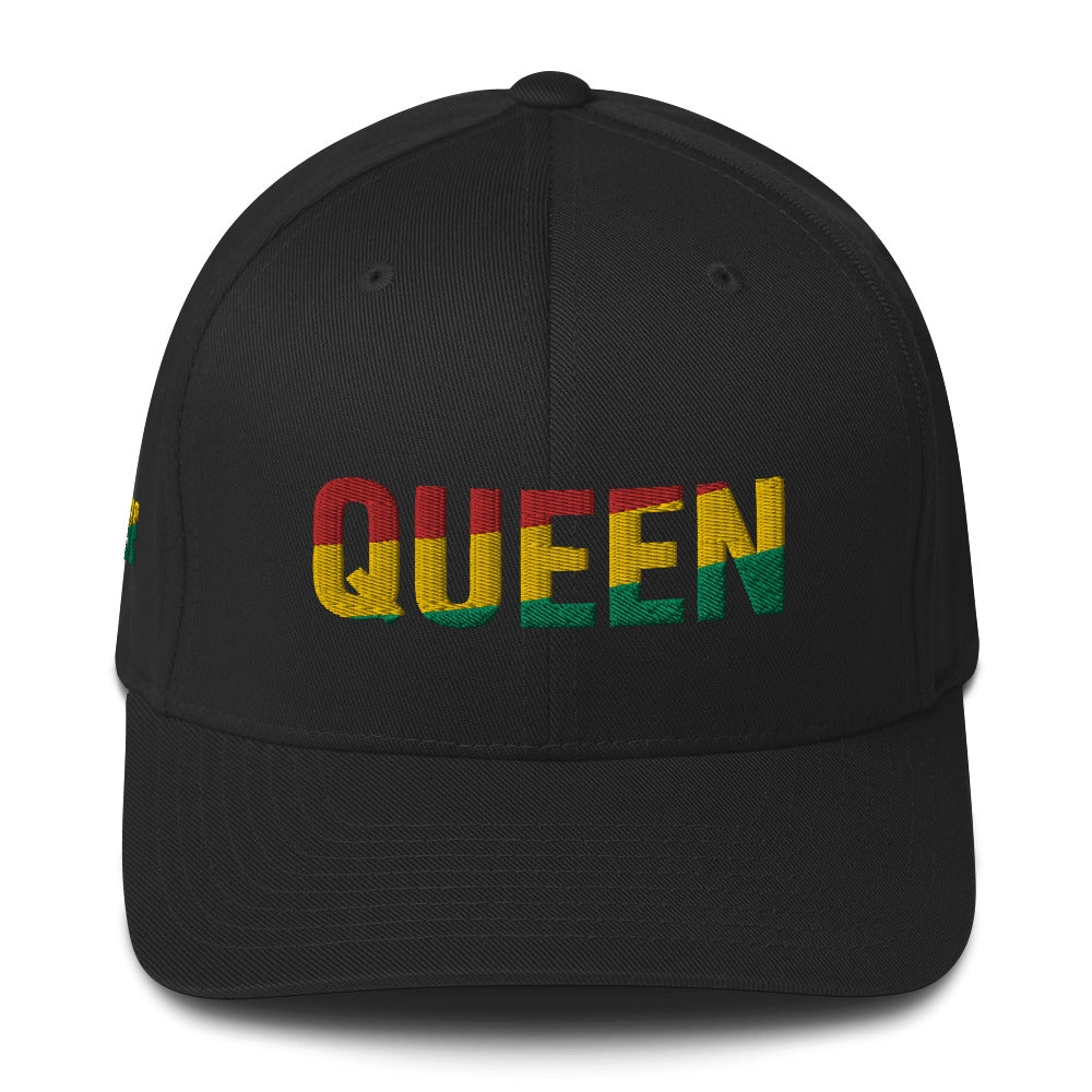 QUEEN Pan African Inspired Fitted Structured Twill Cap