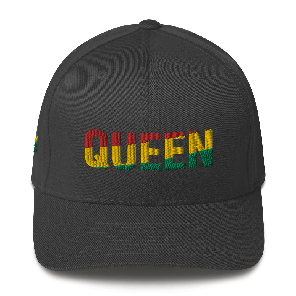 QUEEN Pan African Inspired Fitted Structured Twill Cap